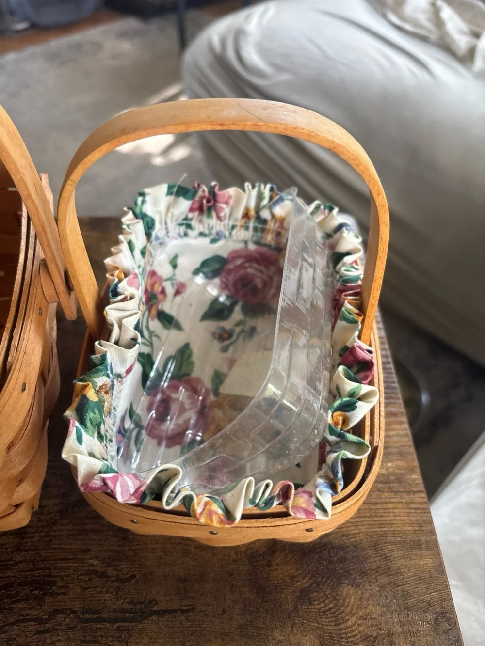 Lot of 2 Longaberger Baskets American Cancer Society 1996 W/ Liners And 1995 w/o